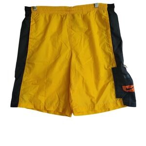 Vintage Nike Youth Large Swim Trunks Shorts Yellow‎ Black 90s Y2K
